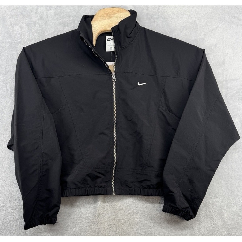 Nike Everything Woven Black‎ Oversized Fit Full Zip Windbreaker Jacket Women's L